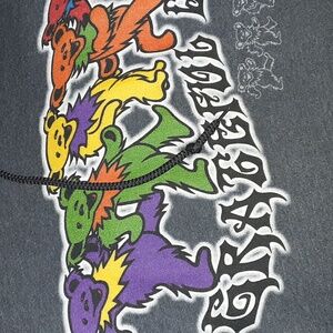 Grateful Dead Multicolor Dancing Bears Gray Hoodie